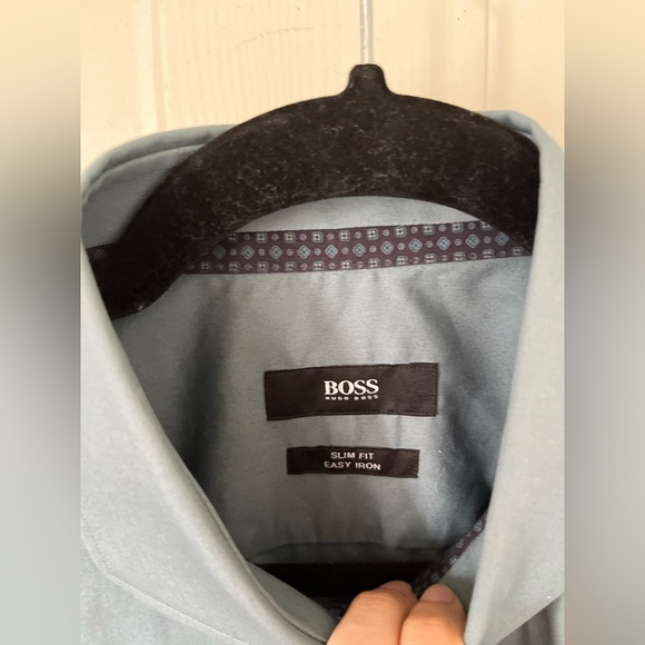 Hugo Boss Slim Fit Easy Iron Blue Jerry Button-down shirt - Picture 10 of 13